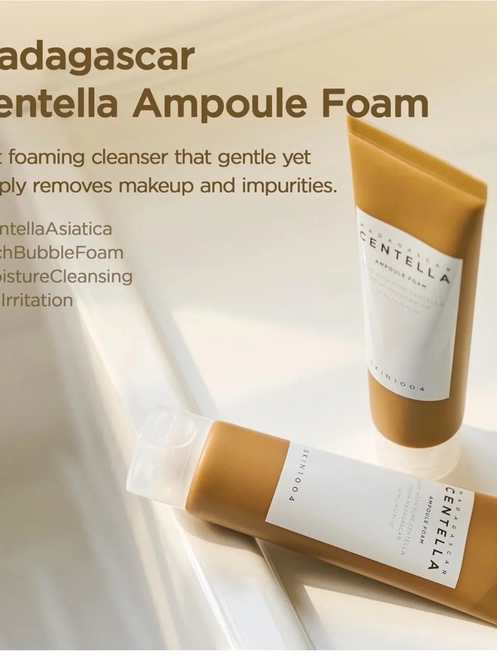 Madagascar Centella Ampoule Foam Cleanser - Gold